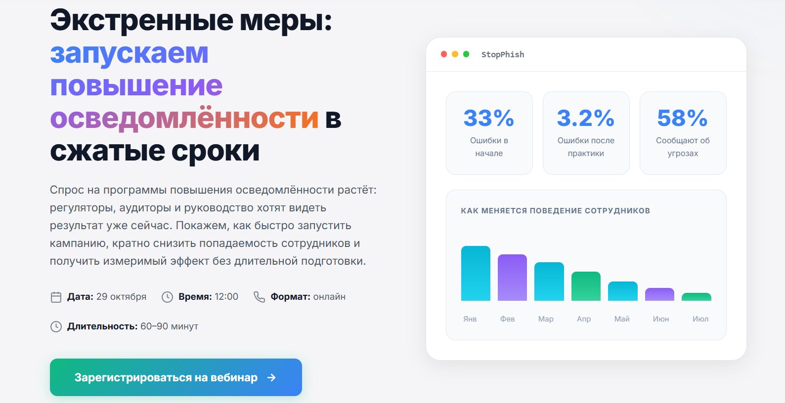 Экстренные меры: запускаем повышение осведомлённости в сжатые сроки
